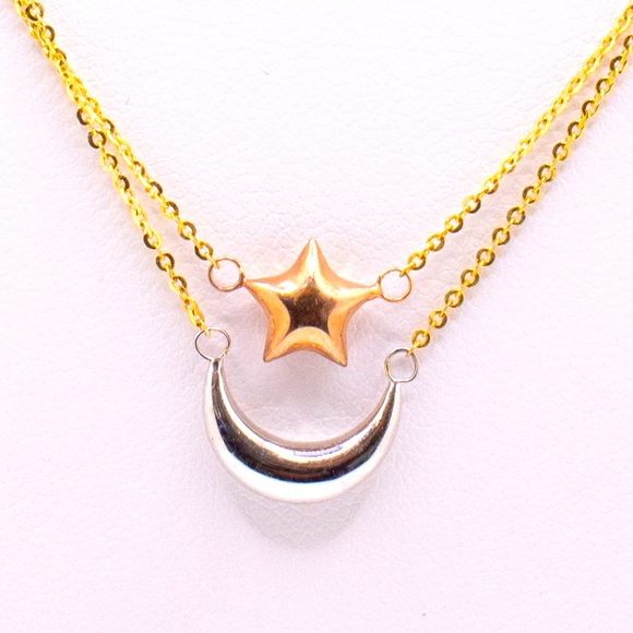 Two in one necklace with a multicolor finish. - Picture 2 of 3